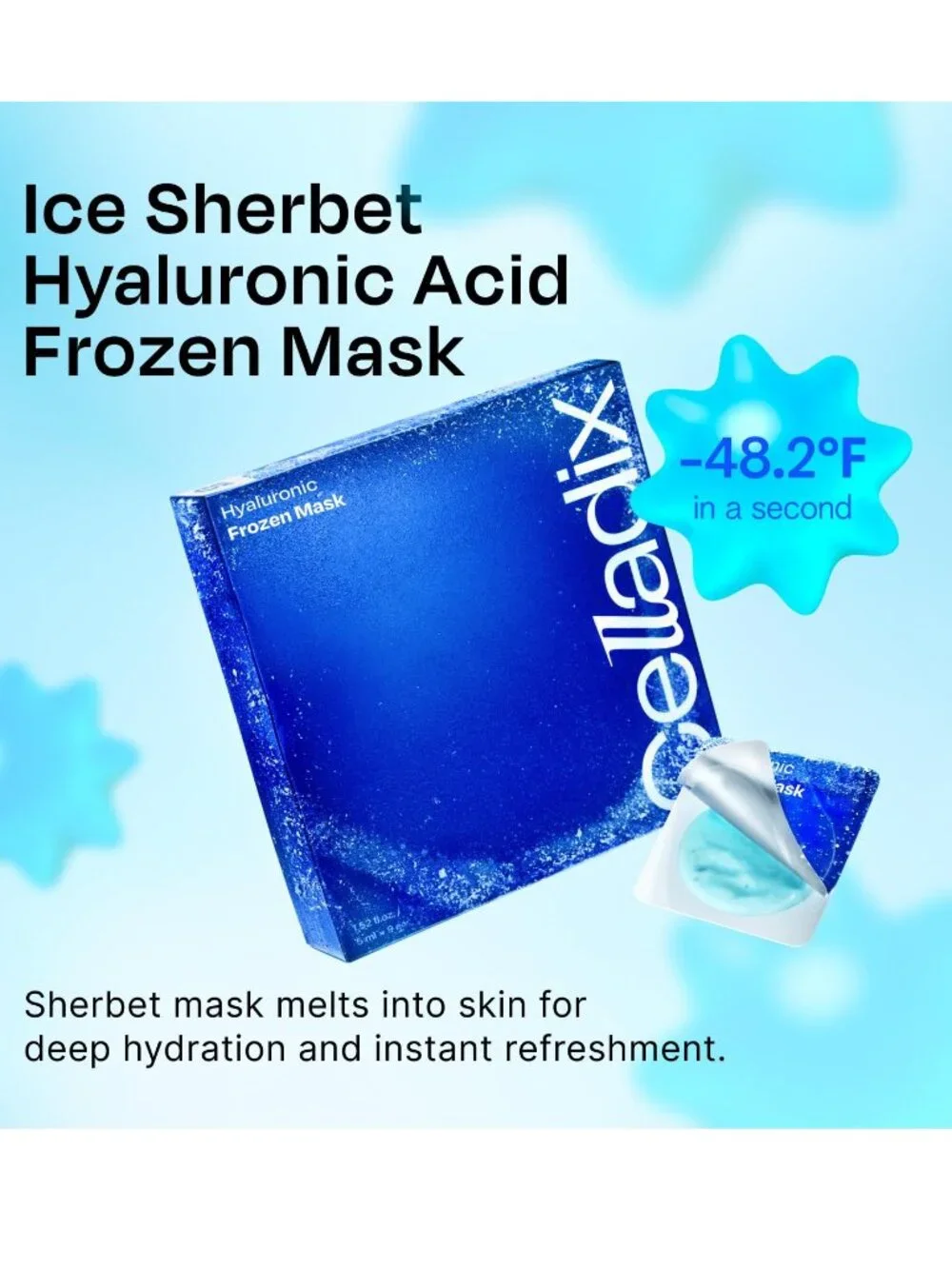 Celladix Hyaluronic Frozen Sherbet Mask (9 Pods, 4.22 Fl Oz)
